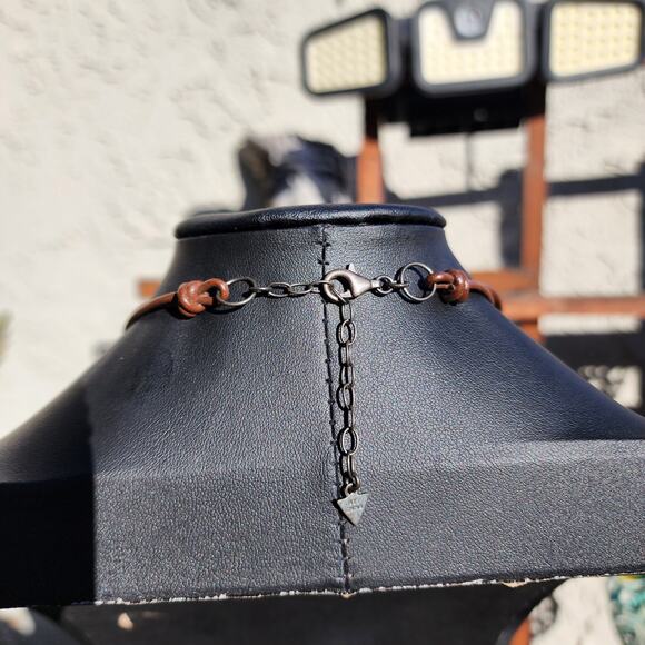 Silpada Turquoise Necklace N1858 Tigers Eye Calcite 925 Sterling Silver Leather - Picture 8 of 16